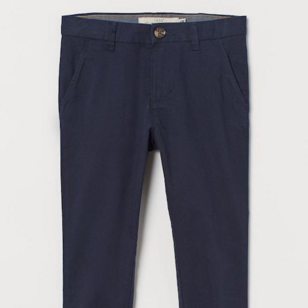 H&M Boys' Navy Cotton Chinos